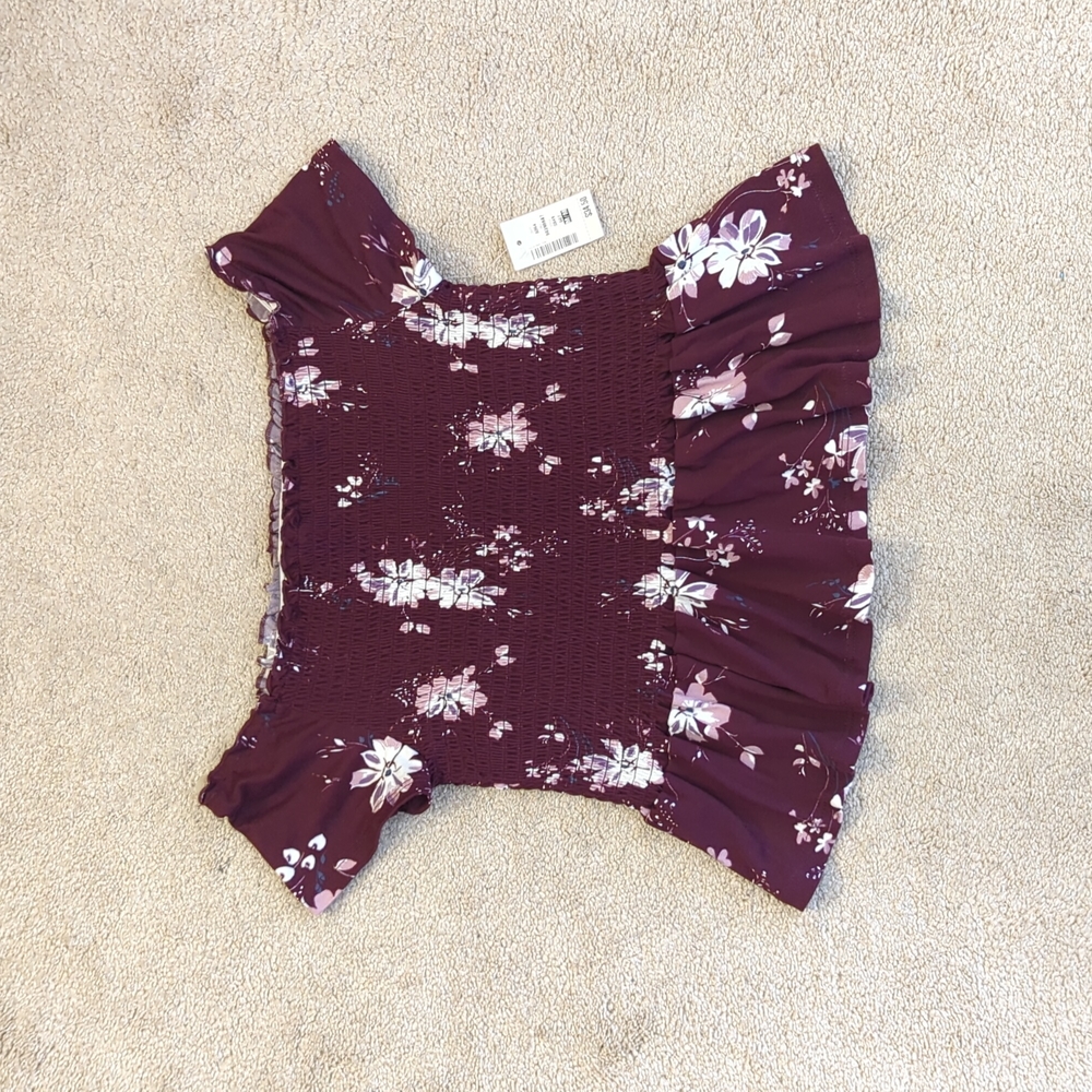 Aeropostale Floral Smock Top NWT